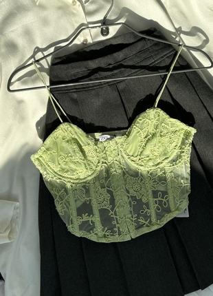 Мереживний топ корсет бюстье zara