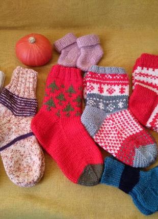 Шкарпетки ручної в'язки із вовни
