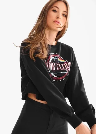 Свитшот кроп топ pink floyd - dark side of the moon