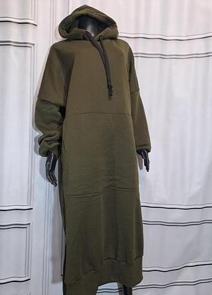 Макси платье теплое