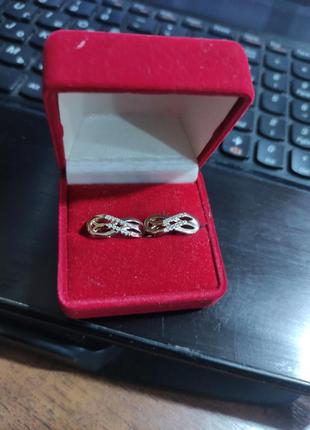 Серьги мед  золото2 фото