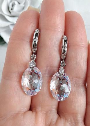 Серьги с кристаллами swarovski