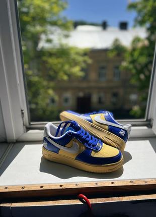 Кроссовки мужские nike air force 1 x undefeated 5 on it blue yellow (dm8462-400)