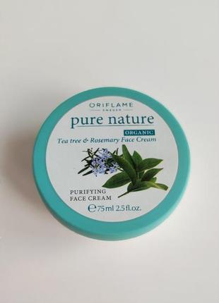 Крем для лица с чайным деревом и розмарином орифлейм oriflame pure nature