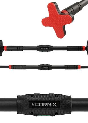 Турник раздвижной cornix pro+ 65-100 см xr-0286 black/red