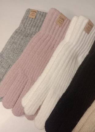 Молодежные вязаные сенсорные перчатки пальчата перчатки