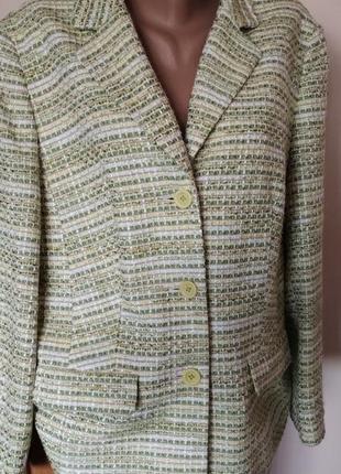 Твидовый пиджак 14 размер