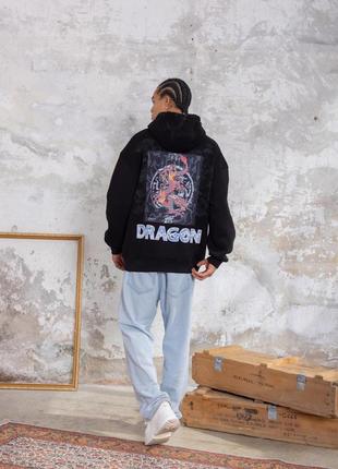 Худи оверсайз черные dragon