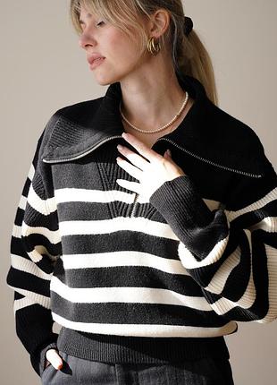 Zara мирор, свитер в полоску