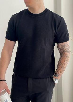 Мужская повседневная вязаная футболка