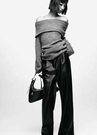 Новая коллекция от h&m нежный свитер с открытыми плечами  кашемир шерсть премиум линия
