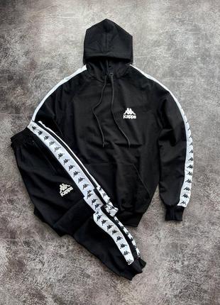 Спортивный костюм kappa на флисе! зимний мужской костюм!