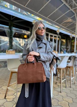Трендова замшева  коричнева сумка цієї осені 🧡