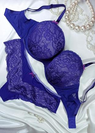 80g / 36g очаровательный кружевной комплект бюстгальтер и трусики ann summers