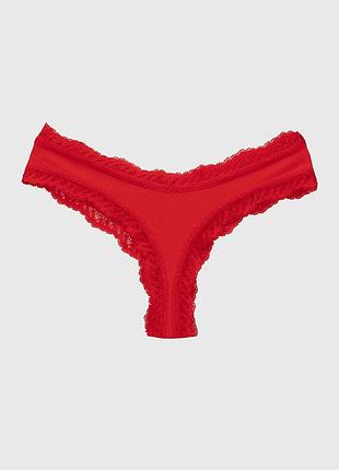 Червоні труси-стрінги в 🎁 упаковці котонові s/m/l