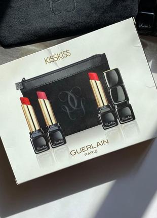 Набор помады и косметичка guerlain