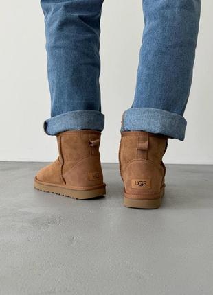 Угги уггі угг Bluzy ugg classic mini chestnut4 фото