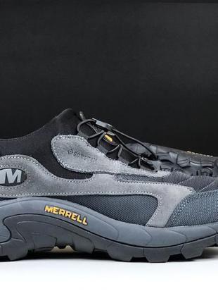 Merrell moc evo 1trl x серые кроссовки кеды мужские ботинки сапоги низкие теплые мерел зимние осенние водонепроницаемые низкие замшевые качество