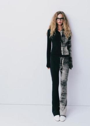 Zara лосини в рубчик кльош колокола  94% бавовна 6% еластан   р.м  (2шт)