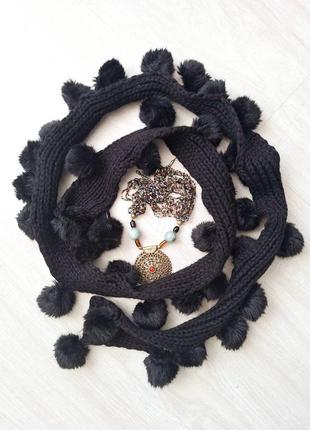 Шарф чорний accessories новий