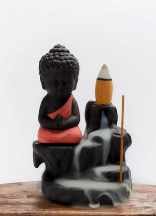 Подставка под благовония "будда" розовый (12х8х6,5 см)