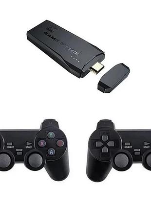 Ігрова приставка m8 64 gb mini game stick 4k hdmi + 2 бездротові джойстики, консоль для телевізора