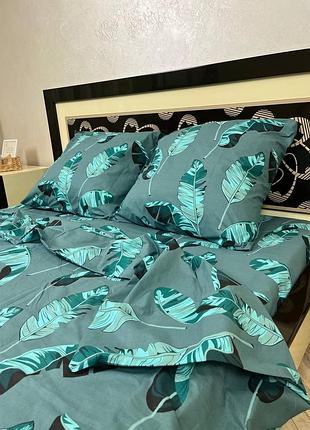 Постельное белье бязь голд айлант 🪶🥰, простинь на резинці бязь голд, простирадло на резинці бязь голд5 фото