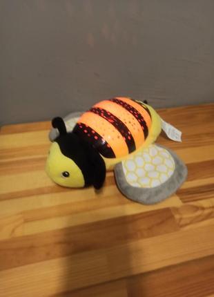 М'яка музична іграшка-нічник бджілка для дітей малюків з проектором та музикою slumber buddies