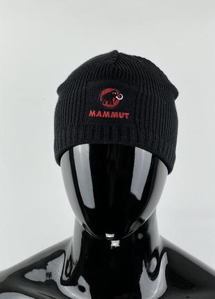 Мужская зимняя шерстяная шапка из бег лого