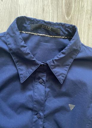 Синя котонова сорочка guess