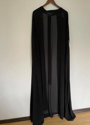 Шифоновый черный кейп