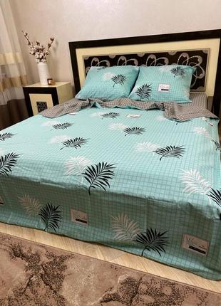 Постельное белье бязь голд арас 🌿🥰, простинь на резинці бязь голд, простирадло на резинці бязь голд