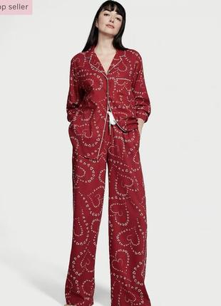 Фланелева піжама . victoria's secret вікторія сікрет  домашній костюм