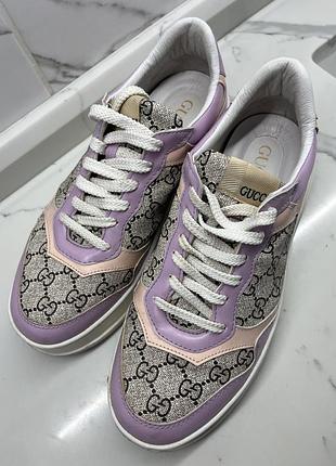 Натуральные кожаные кеды кроссовки gucci