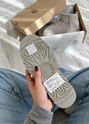 Ugg ultra mini platform light grey угги угги мини угги на меху все цвета5 фото