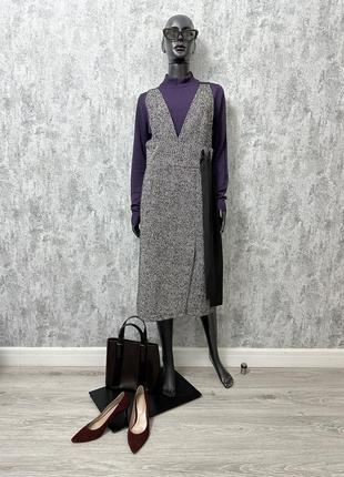 Твідовий теплий сарафан з розрізом