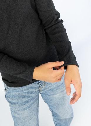 Теплый гольф рубчик с начесом, утепленный гольфик рубчик начес, водолазка с начесом детская