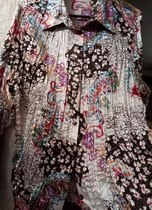 Новая блузка шелк жатка размер 50-52-54 писк моды бренд h&m1 фото