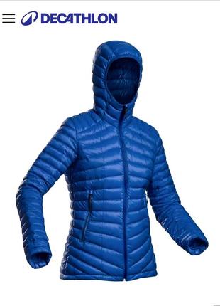 Decathlon женская пуховик с капюшоном forclaz mt100 /10958/