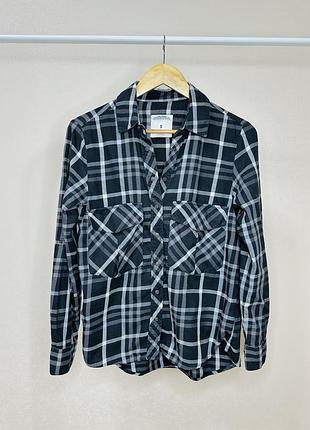 Сіро-чорна сорочка в клітинку s zara