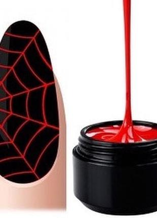 Гель-фарба павутинка для дизайну нігтів spider gel 8 мл, червона