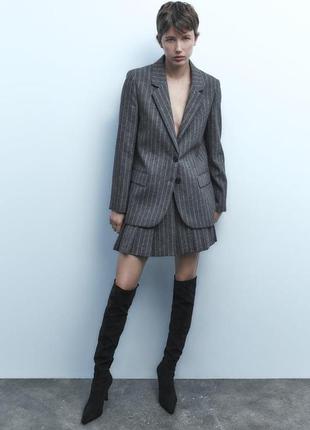 Текстильные сапоги ботфорды на каблуке