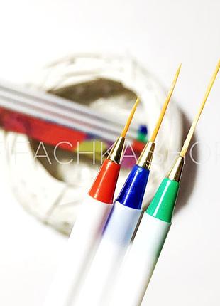 Набор кистей для прорисовки тонких линий, 3 шт