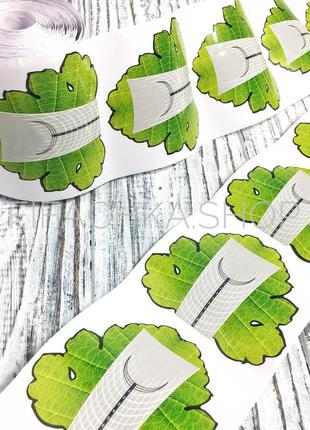 Форми для нарощування нігтів зелений листочок 300 шт
