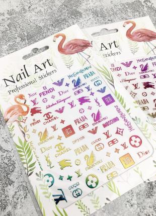 Наклейки для маникюра и дизайна ногтей nail art dp-3109 хамелеон
