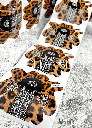 Форми для нарощування нігтів глобал (global fashion) леопард 100 шт