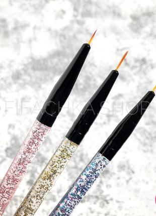 Набор кистей для прорисовки тонких линий beauty artists, 3 шт, №8
