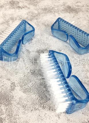 Щетка для удаления пыли с ногтей, на руку, голубая