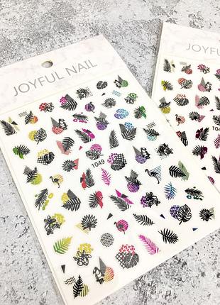 Наклейки для маникюра и дизайна ногтей joyful nail №1049