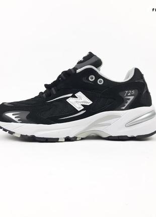 New balance 725 чорні на білій